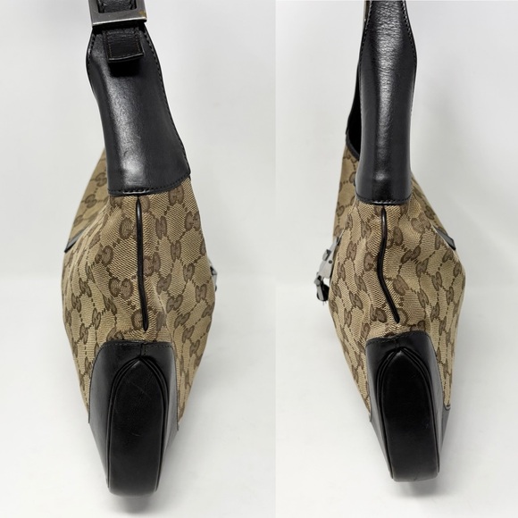 Gucci Jackie O 1961 GG Monogram Web Stripe Hobo Shoulder Bag Vintage Authentic - Picture 12 of 17
